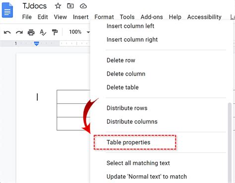how to delete lines in google docs table