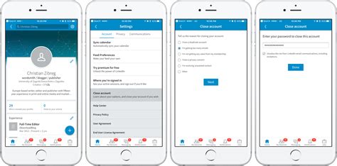 how to delete linkedin data on iphone