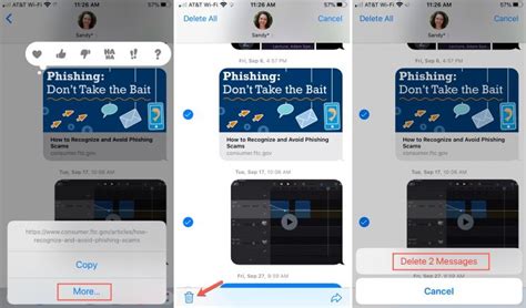 how to delete links on iphone text