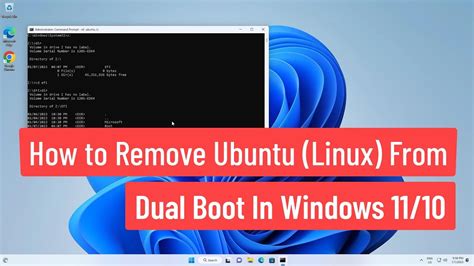 how to delete linux from dual boot windows 11