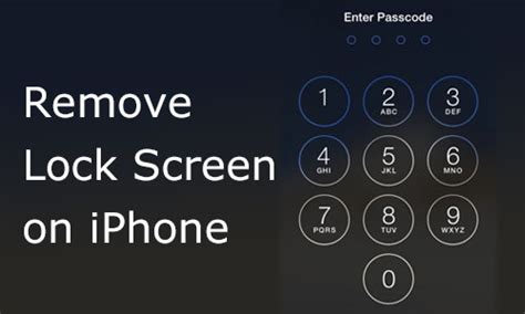 how to delete lock screen on iphone
