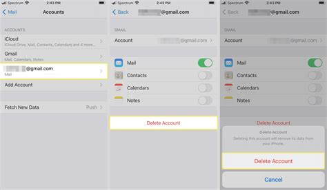 how to delete mail from mail app on iphone