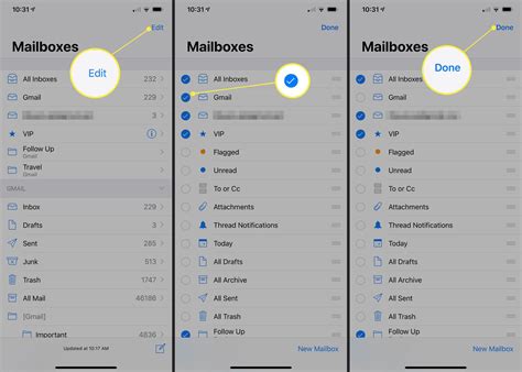 how to delete mailbox from mail app on iphone