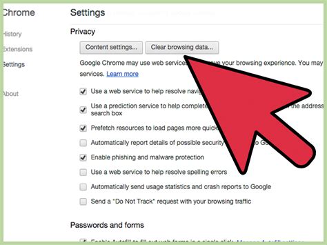 how to delete memory in chrome