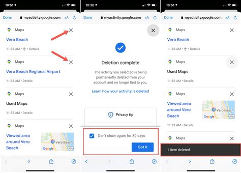 how to delete messages on google maps