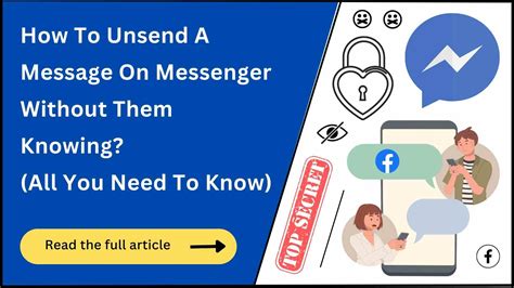 how to delete messages on messenger without them knowing