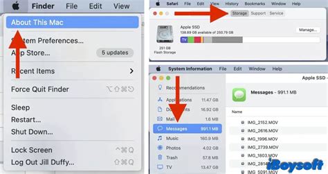 how to delete messages storage on mac