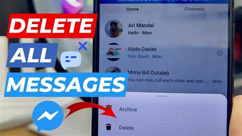how to delete messenger conversation on android