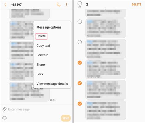 how to delete messenger messages on android phone