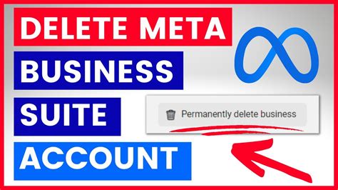 how to delete meta business account