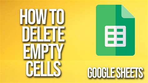 how to delete multiple blank cells in google sheets
