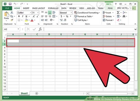 how to delete multiple blank rows in an excel spreadsheet