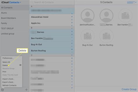 how to delete multiple contacts from iphone icloud
