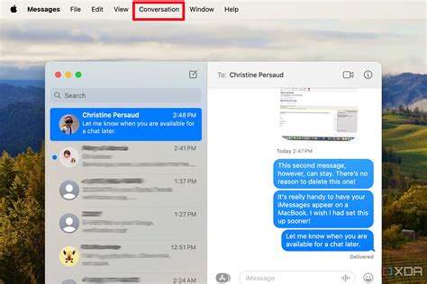 how to delete multiple conversations on messages on macbook