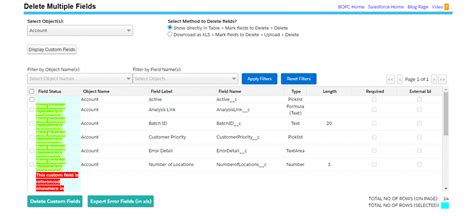 How To Delete Multiple Fields In Salesforce
