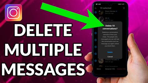 how to delete multiple messages on instagram android
