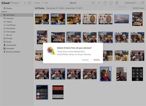 how to delete multiple photos from icloud on mac