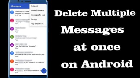 how to delete multiple pictures from text messages on android