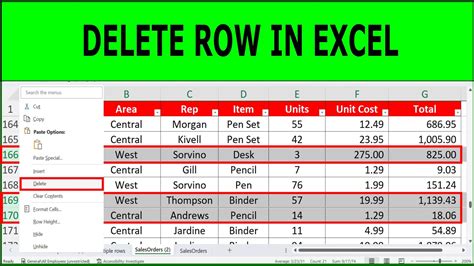 how to delete multiple rows in excel sheet