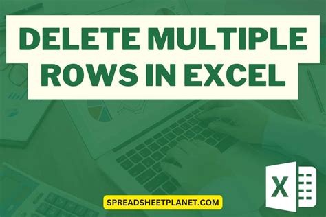 how to delete multiple rows of text in excel