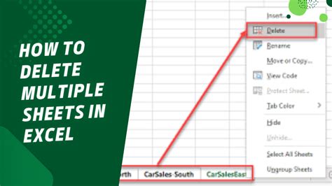 how to delete multiple sheets in excel online