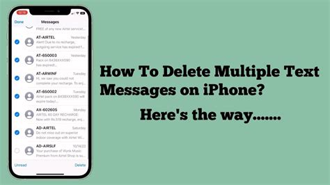 how to delete multiple text messages at once on iphone