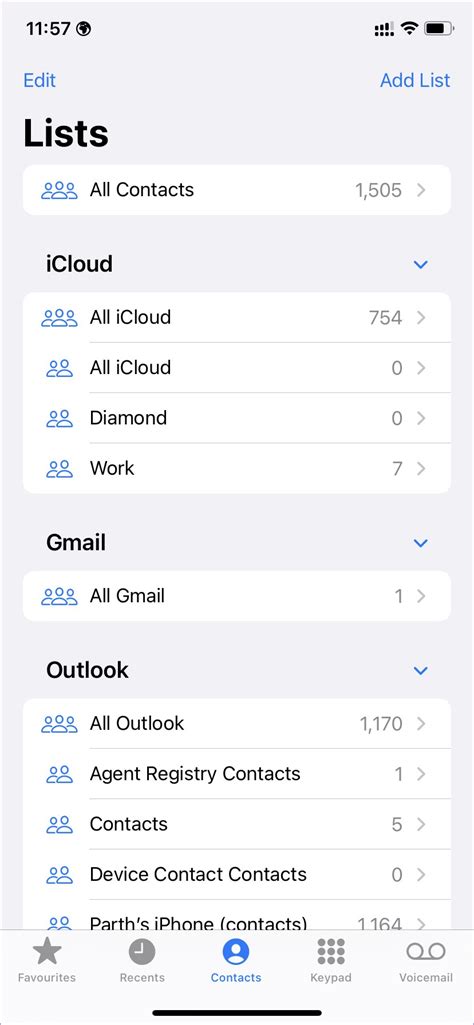 how to delete name from contact list on iphone