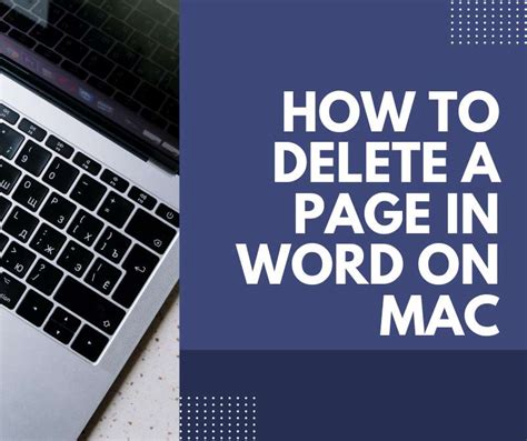 how to delete page in ms word in mac book