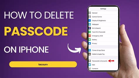 how to delete passcode from my iphone
