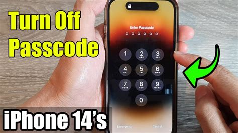 how to delete passcode on iphone 14 pro max