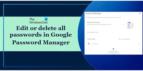 how to delete passwords in google password manager