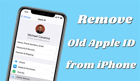 how to delete previous apple id from iphone