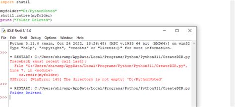how to delete previous code in python