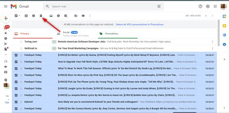 how to delete promotional emails in gmail in one go