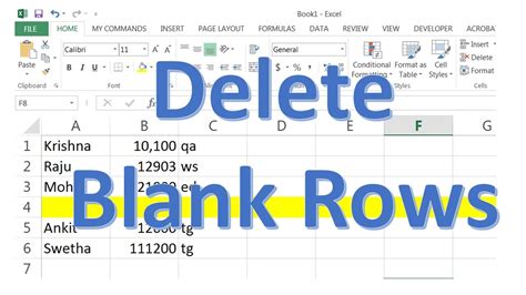 how to delete remove blank rows & columns in excel 2010 spreadsheet