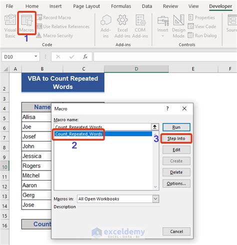 how to delete repeated words in excel column