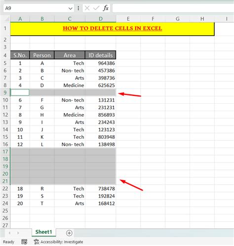 how to delete rows with text in excel