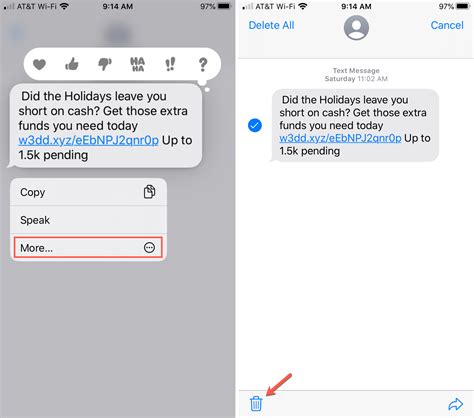 how to delete single text messages on iphone 13