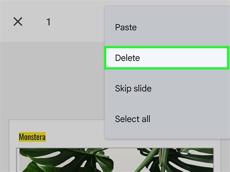 how to delete slideshow on google slides