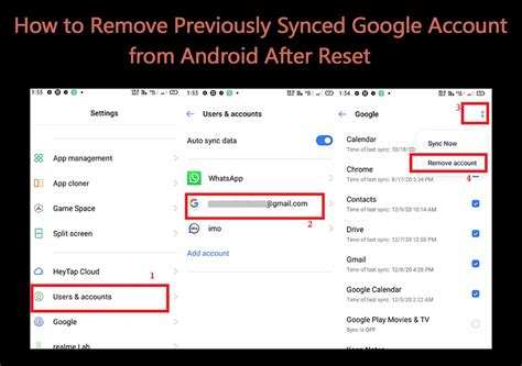 how to delete synced data from google account