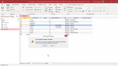 How To Delete Table In Access