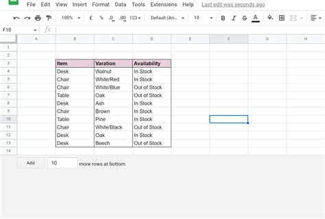 how to delete table row in google sheets