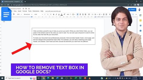 how to delete text box in docs