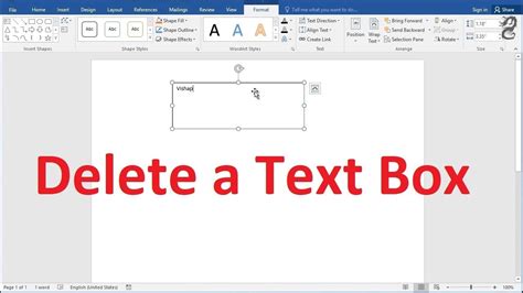 how to delete text boxes in word