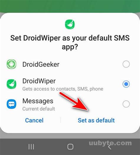 how to delete text message from android