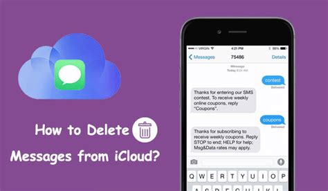 how to delete text messages from icloud but not iphone