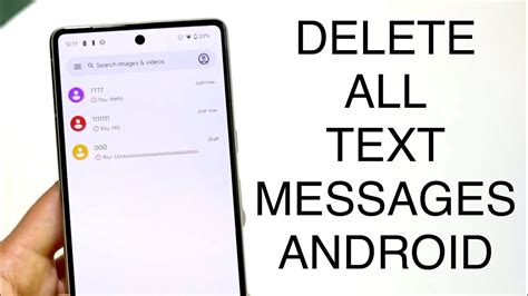 how to delete text messages on android without opening them