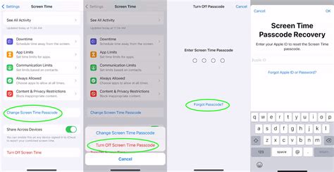 how to delete the screen time passcode