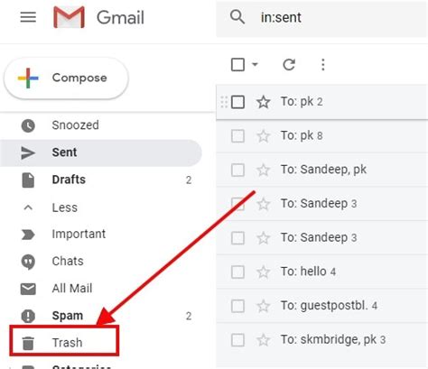 how to delete trash in gmail on mac