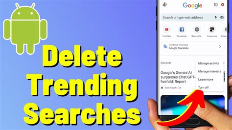 how to delete trending searches on android phone samsung